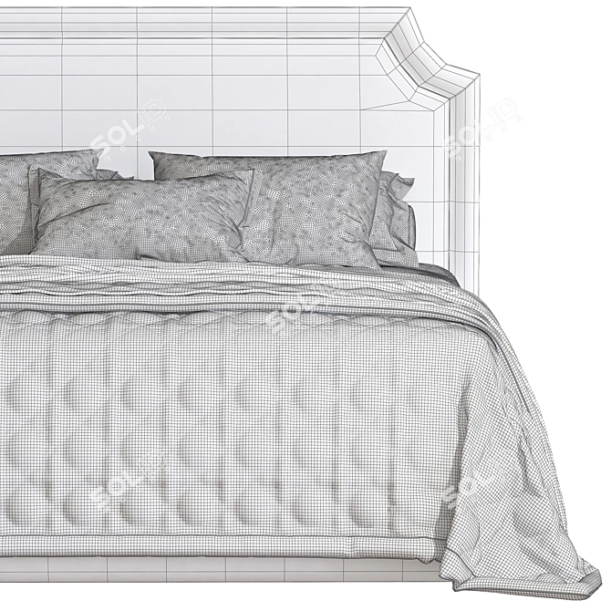 Elegant Comfort: NELLA BEDS 2 3D model image 5