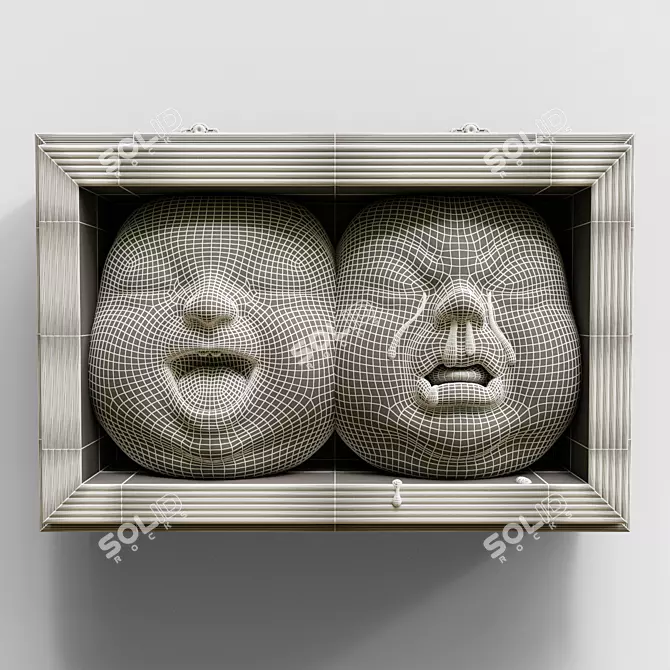 Dual Delight: Johnson Tsang-inspired Digital Sculpture 3D model image 2