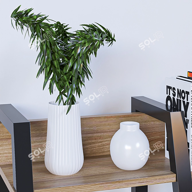 Elegant Office Furniture Set 3D model image 5