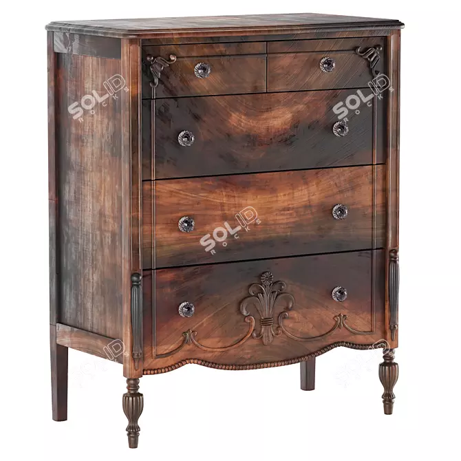 Modern Wooden Sideboard TR052 3D model image 1