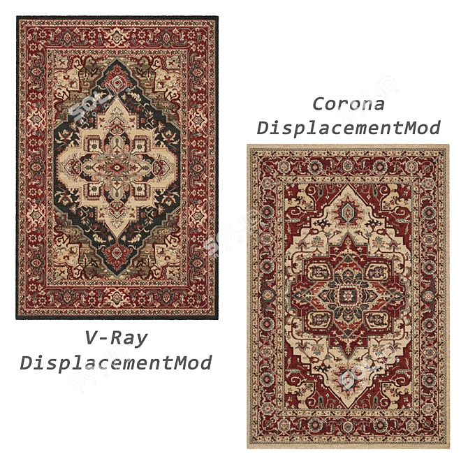 Versatile 3D Rug Set: V-Ray, Corona, and More 3D model image 4