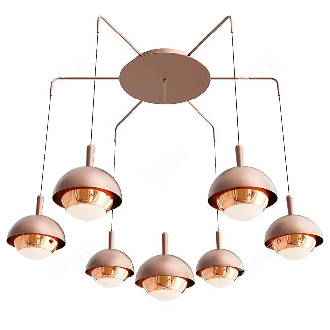 Modern Russo CH Pendant Light 3D model image 1