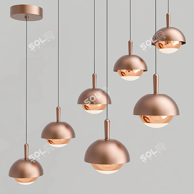 Modern Russo CH Pendant Light 3D model image 2