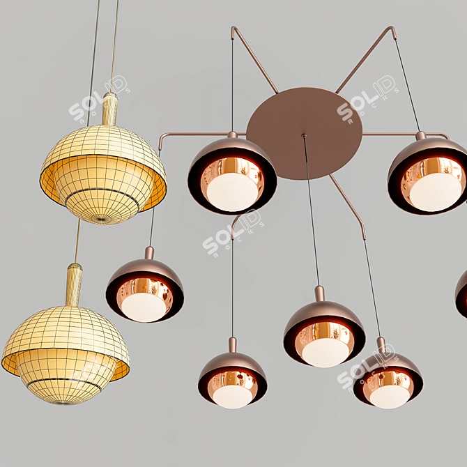 Modern Russo CH Pendant Light 3D model image 3