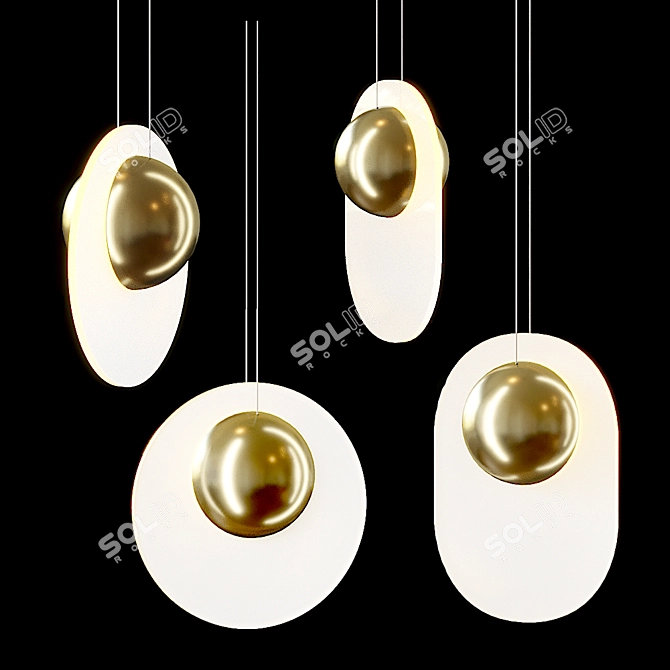 Elegant Pendant Lamp - Lampatron Jael 3D model image 1