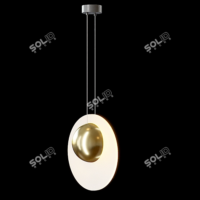 Elegant Pendant Lamp - Lampatron Jael 3D model image 2