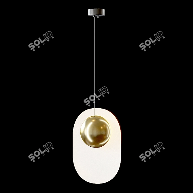 Elegant Pendant Lamp - Lampatron Jael 3D model image 3