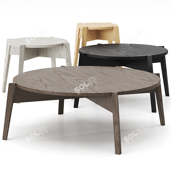 Cross Wooden Coffee Table by Frigerio Salotti 3D model image 3