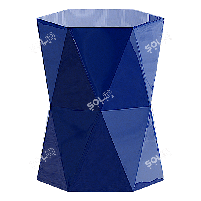 Modern Geometric Ceramic Garden Stool 3D model image 2