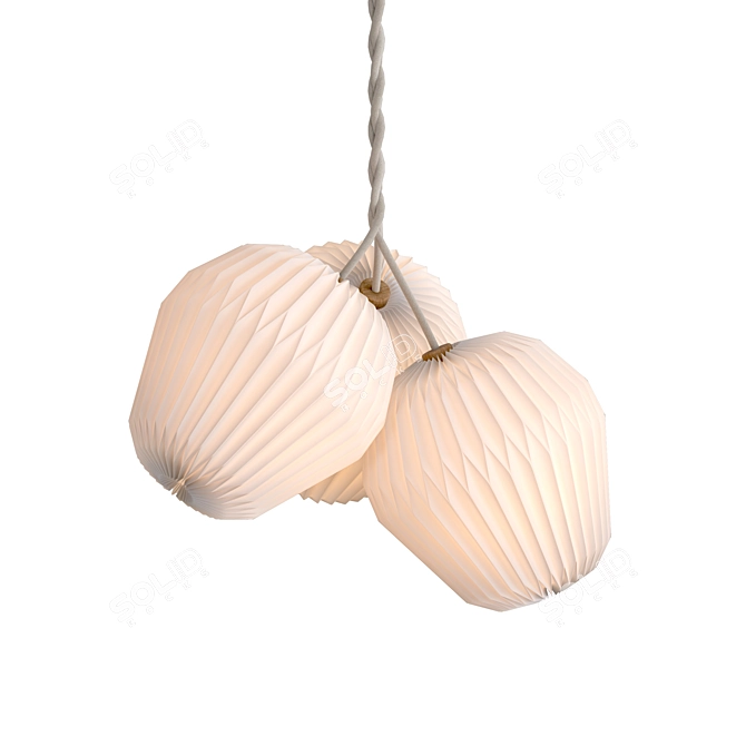 Elegant Bouquet Pendant Light 3D model image 3