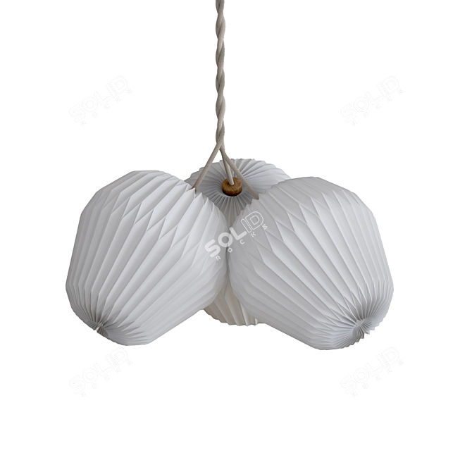 Elegant Bouquet Pendant Light 3D model image 4