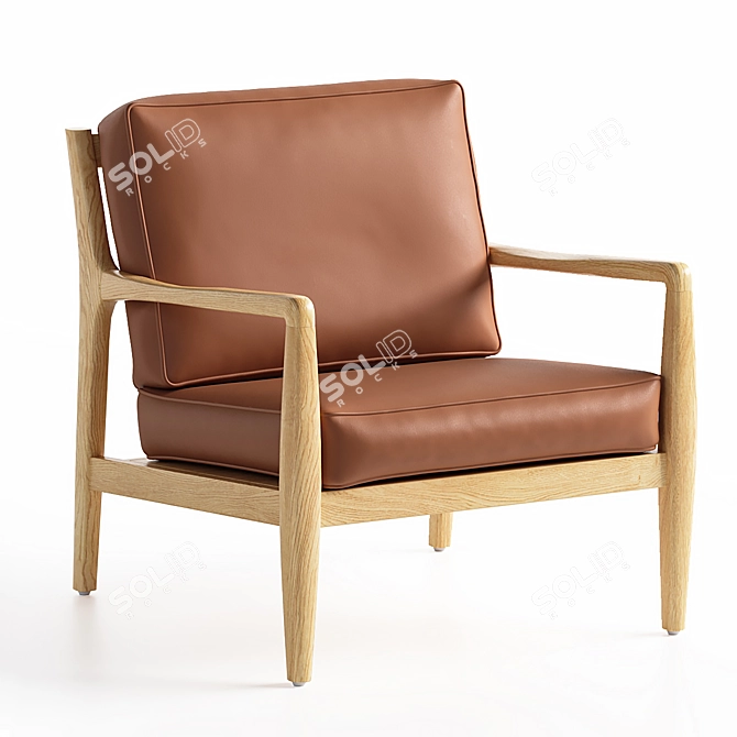 Luxury Leather AM.PM Dilma Armchair 3D model image 1