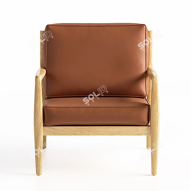 Luxury Leather AM.PM Dilma Armchair 3D model image 2