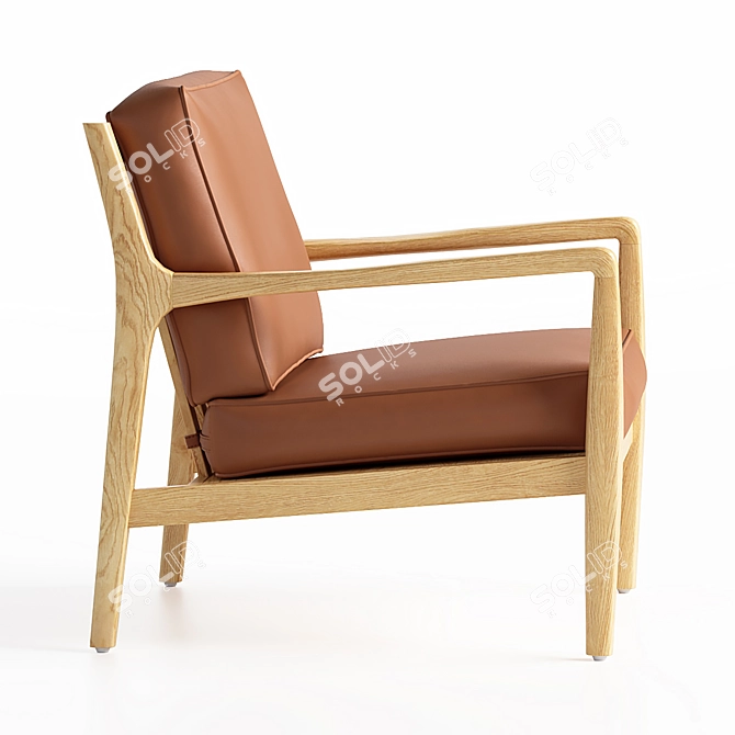 Luxury Leather AM.PM Dilma Armchair 3D model image 4