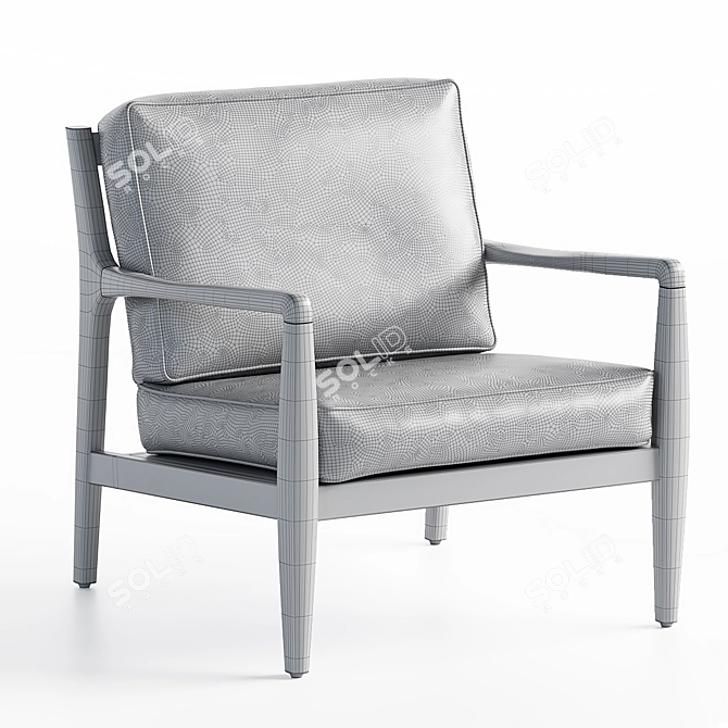 Luxury Leather AM.PM Dilma Armchair 3D model image 5