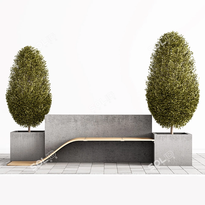 Modern Urban Furniture 2015 3D model image 1