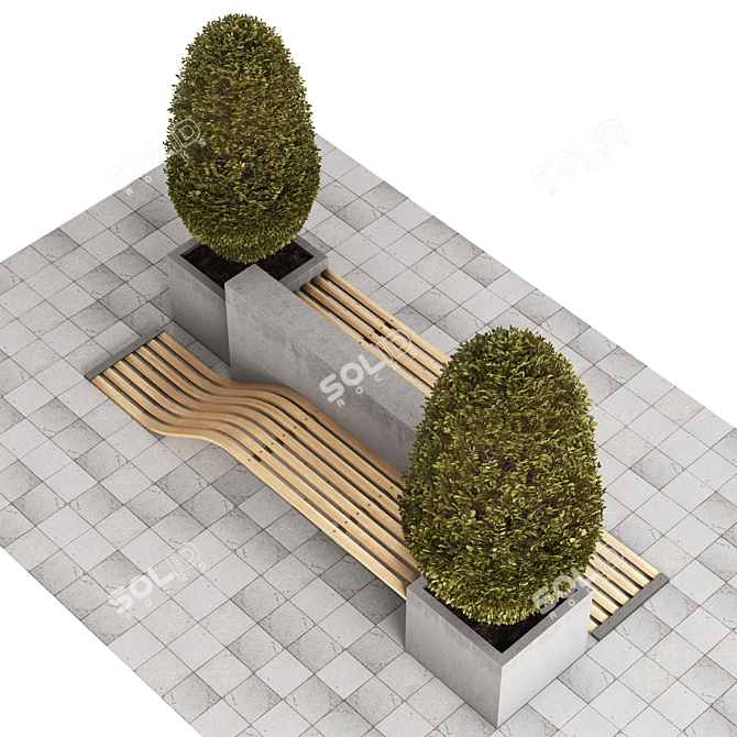 Modern Urban Furniture 2015 3D model image 7