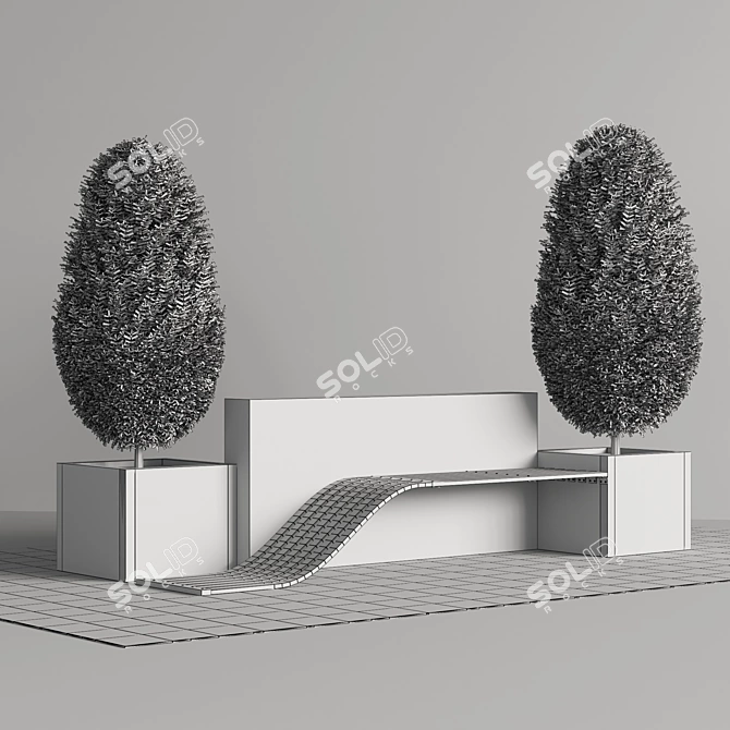 Modern Urban Furniture 2015 3D model image 8