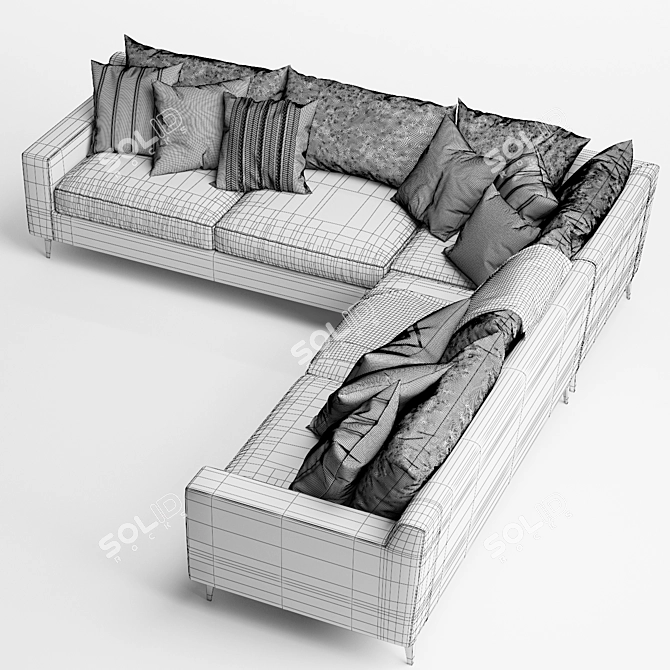 Sleek Sloan Corner Sofa: Modern Comfort for Your Home 3D model image 7