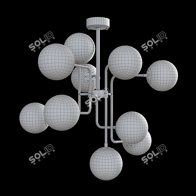 Classic Elegance. Eichholtz Chandelier Chase 3D model image 3