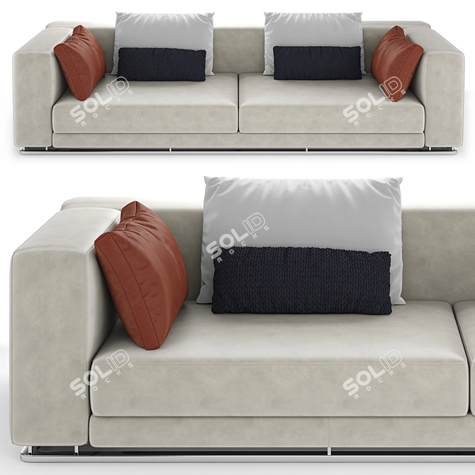 Mnoxet Design Sofa 006: High Quality Modeling & Texturing 3D model image 3