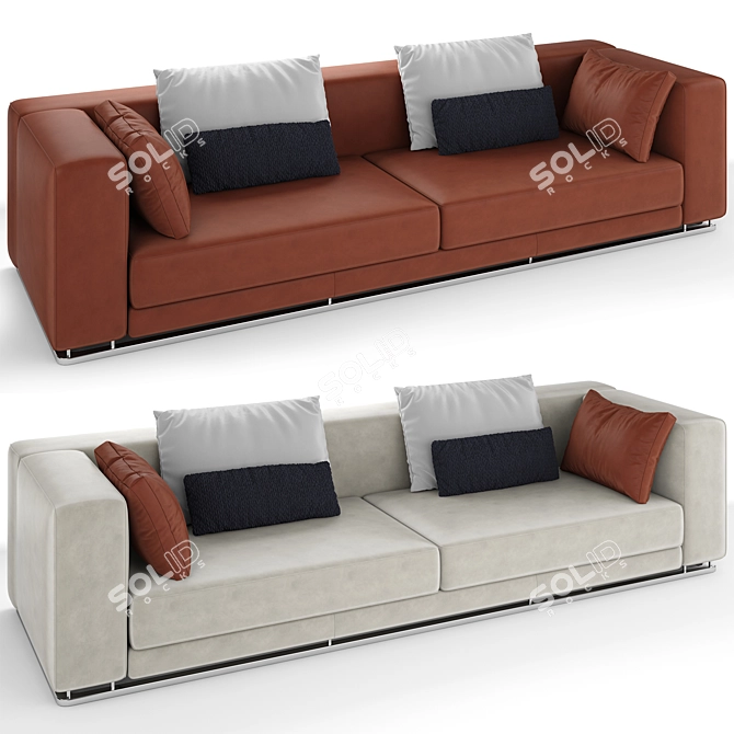 Mnoxet Design Sofa 006: High Quality Modeling & Texturing 3D model image 4