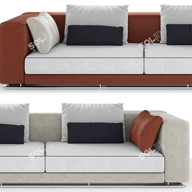 Mnoxet Design Sofa 006: High Quality Modeling & Texturing 3D model image 5