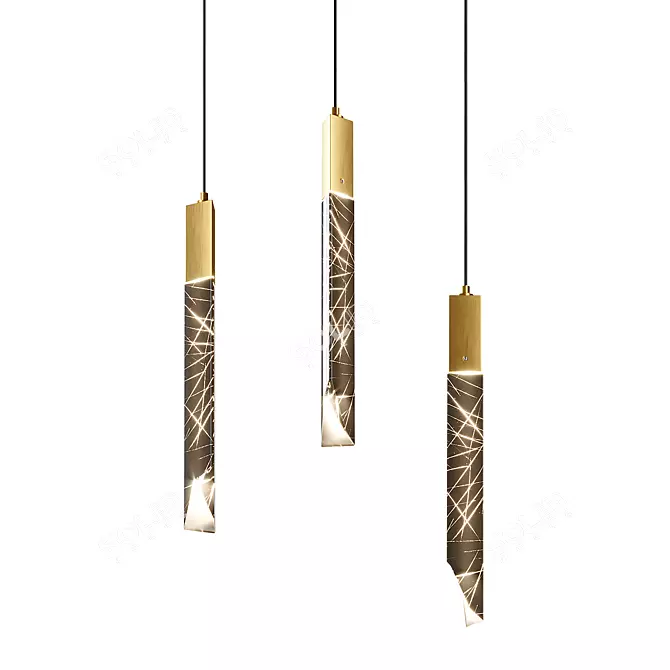 Sleek CARN Pendant Lamp 3D model image 1