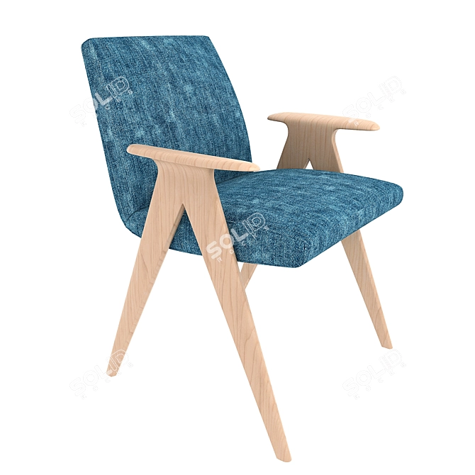 Sleek Libera Modern Armchair 3D model image 1