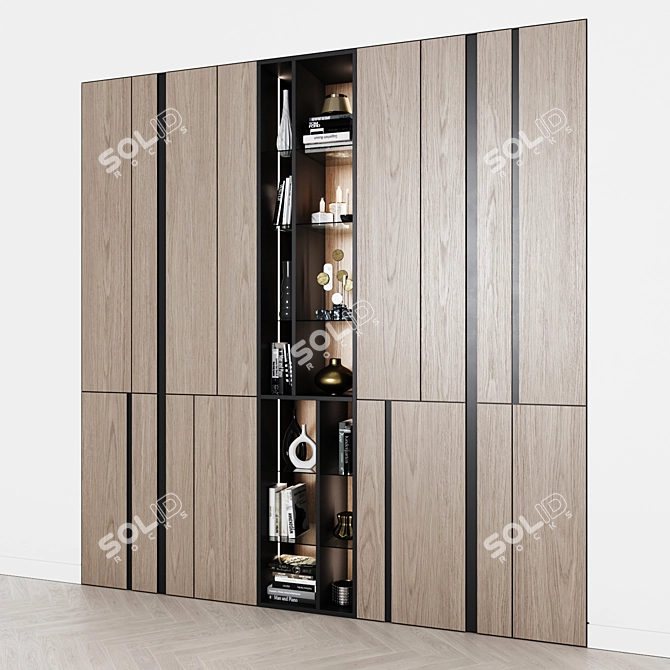 Modern Style Wardrobe 33 3D model image 2