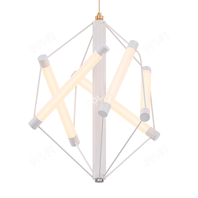 Minimalist T5 Pendant Light 3D model image 1