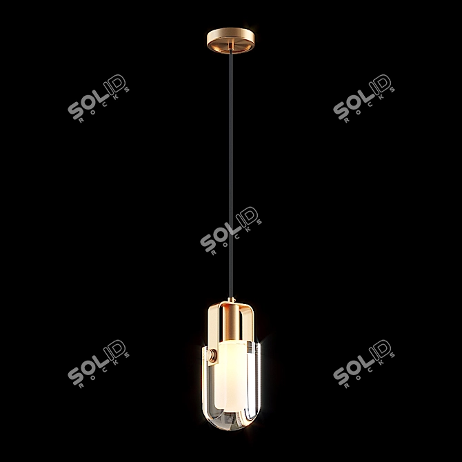 Sleek Pendant Lamp by Lampatron 3D model image 2