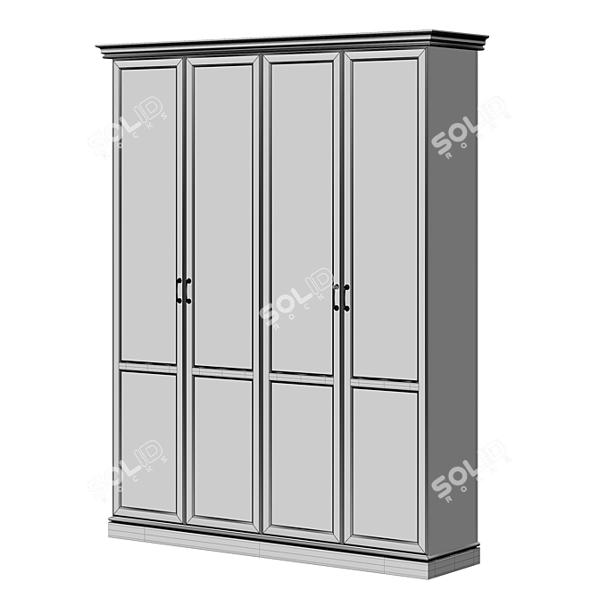 Modern Om Composition 2 Wardrobe 3D model image 2