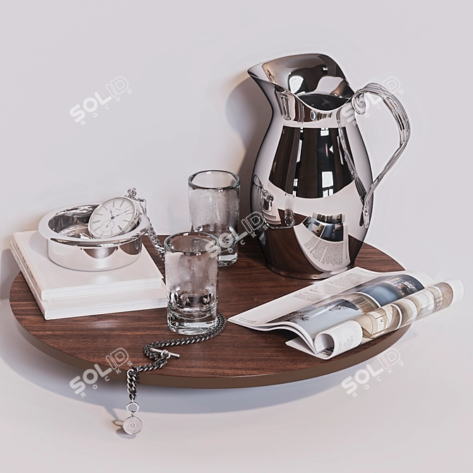 Elegant Tabletop Decor Set 3D model image 1