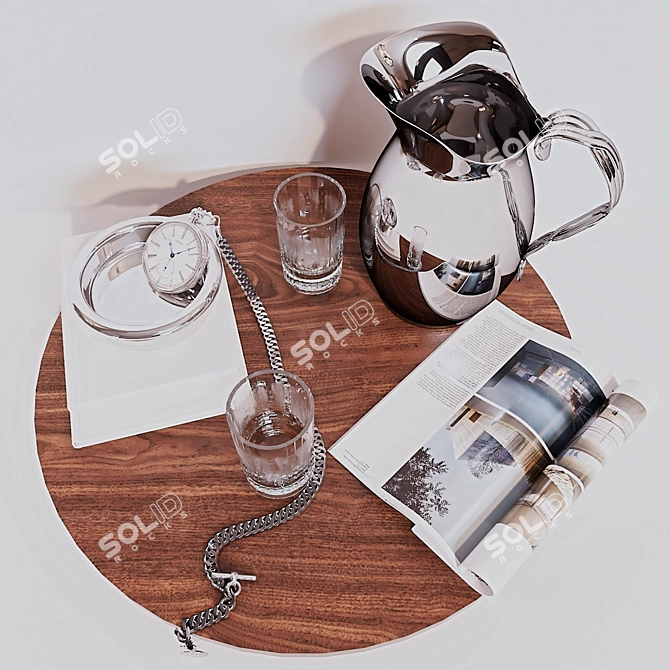 Elegant Tabletop Decor Set 3D model image 2