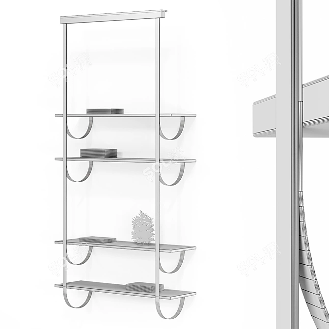 De Castelli Talea: Sleek Hanging Bookcase 3D model image 2