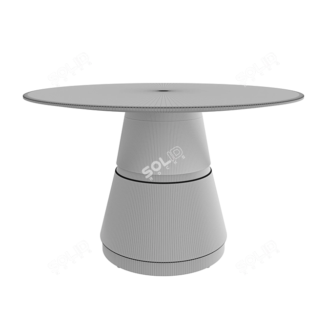 Garda Decor Round White Dining Table 3D model image 2