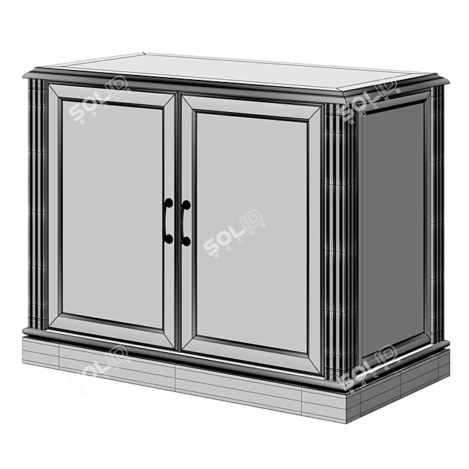 Sleek 1050 Office Credenza 3D model image 4