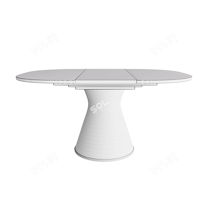 Modern Extendable Dining Table 3D model image 2