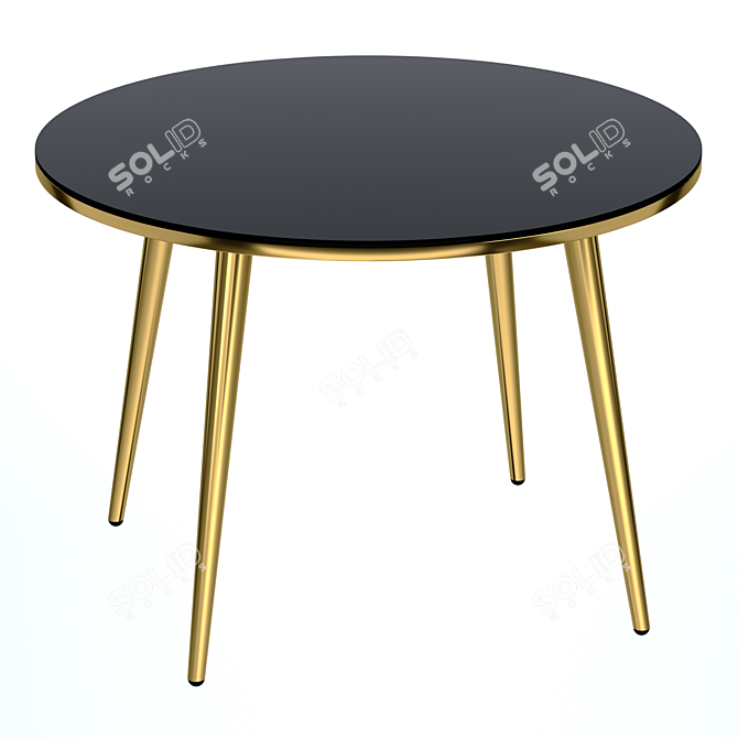 Luxore Round Tempered Glass Dining Table 3D model image 1