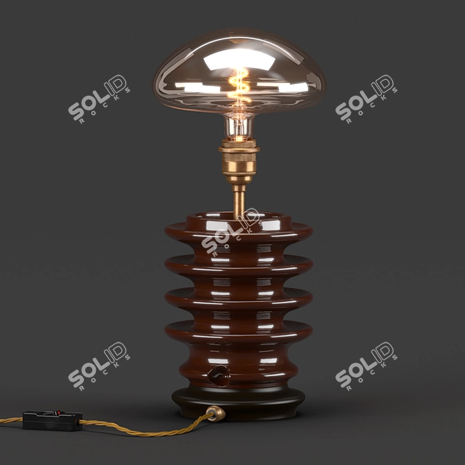 Vintage Ceramic Table Lamp | Edison Style 3D model image 1
