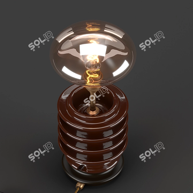 Vintage Ceramic Table Lamp | Edison Style 3D model image 2