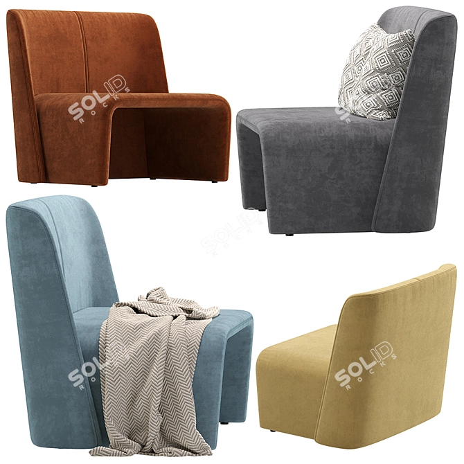 Elegant Armchair Legacy Domkapa 3D model image 4