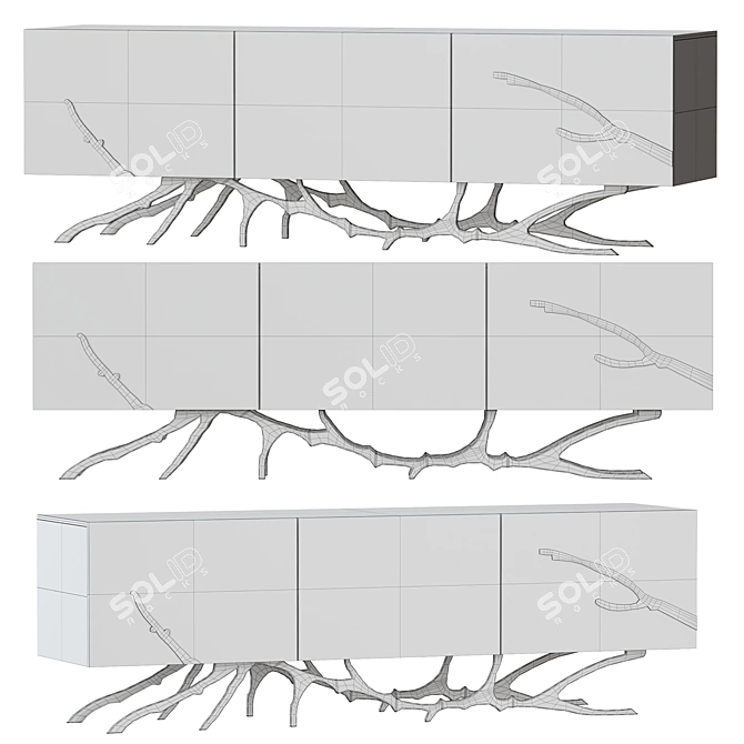 LaLume TV00156 2014: Sleek, Stylish TV Stand 3D model image 2