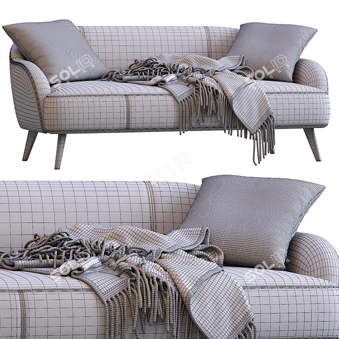 LaForma Paloma Leather Sofa 3D model image 3