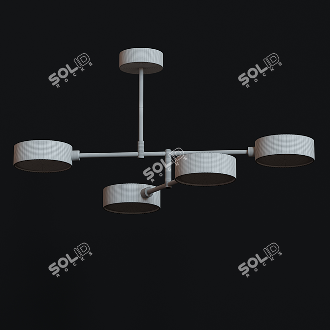 Modern Italian Ceiling Chandelier 3D model image 2