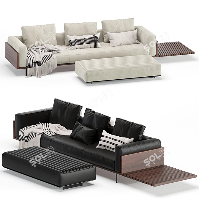 Elegant Brasilia Minotti Sofa 3D model image 4