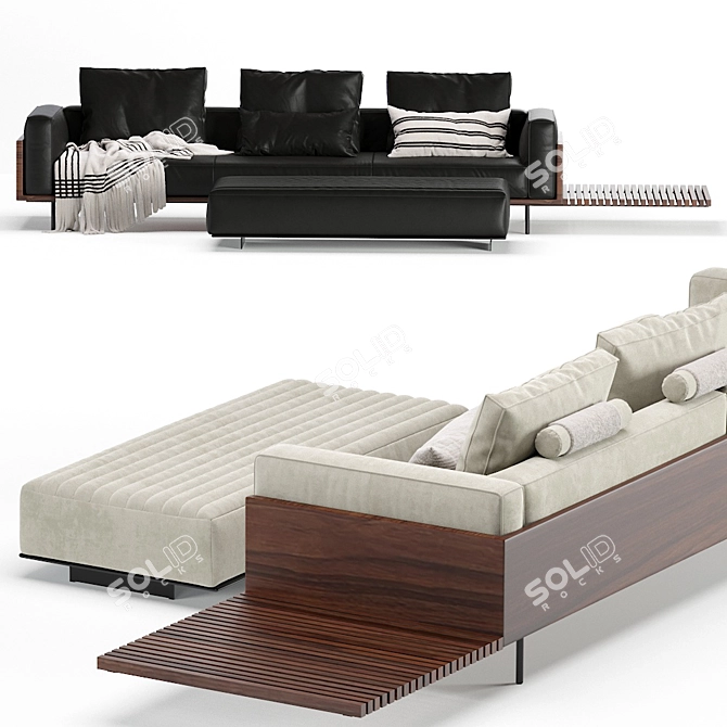 Elegant Brasilia Minotti Sofa 3D model image 5