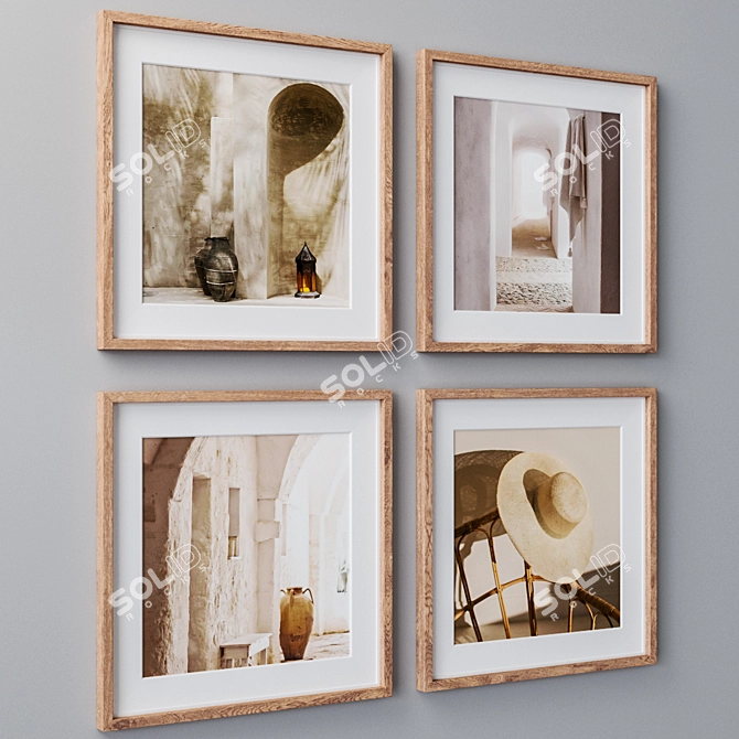 Set of Wall Paintings - Versatile Frames, High-quality Textures 3D model image 2