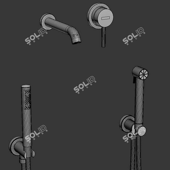 Elegant Bossini Bathroom Collection 3D model image 4